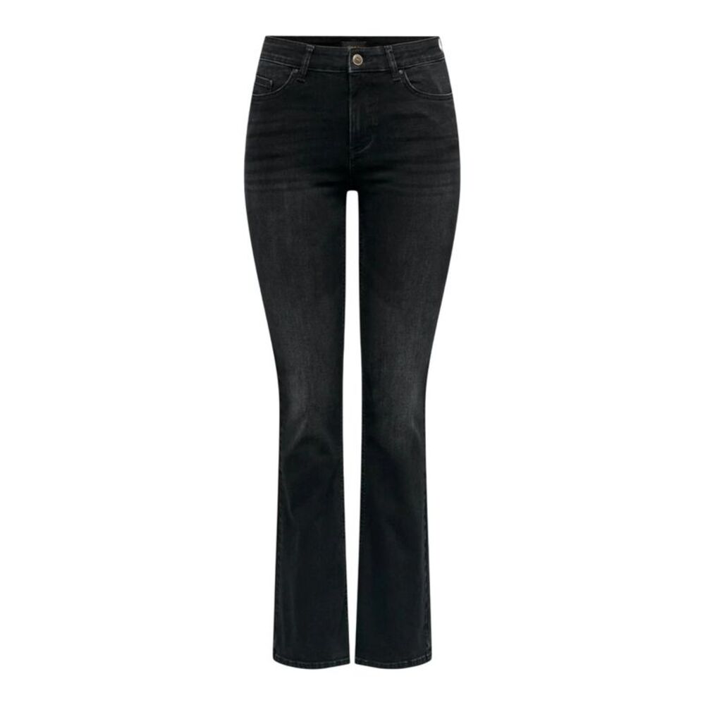Only Womens/Ladies Denim Wide Leg Regular Jeans / Washed Black